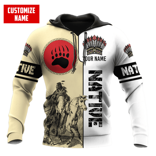 Customized Name Native American 3D All Over Printed Unisex Shirts