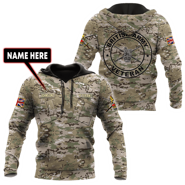 Custom Name XT British Armed Forces 3D Printed Shirts