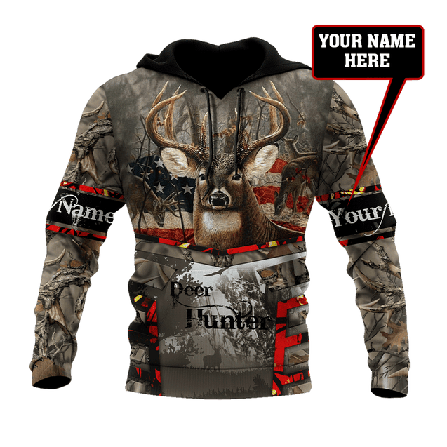 Deer Hunting Personalized Name 3D All Over Printed Shirts AM19052102