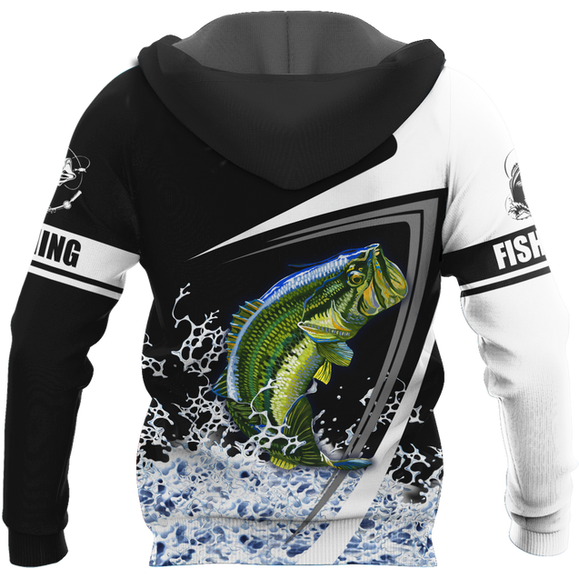 Custom name Bass Fishing Hoodie 3D print shirts