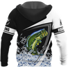 Custom name Bass Fishing Hoodie 3D print shirts