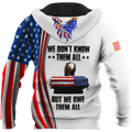 US Veteran 3D All Over Printed Unisex Hoodie