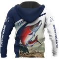 Custom name Trout-Salmon fishing design 3d print shirts