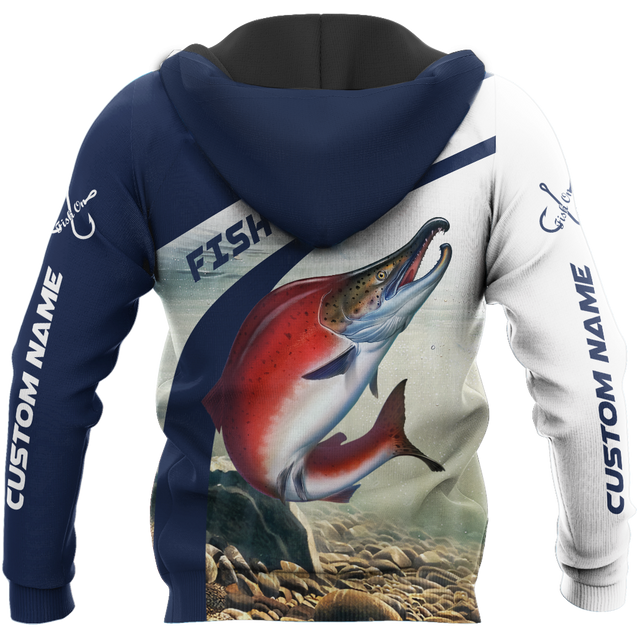 Custom name Trout-Salmon fishing design 3d print shirts