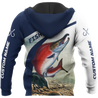 Custom name Trout-Salmon fishing design 3d print shirts