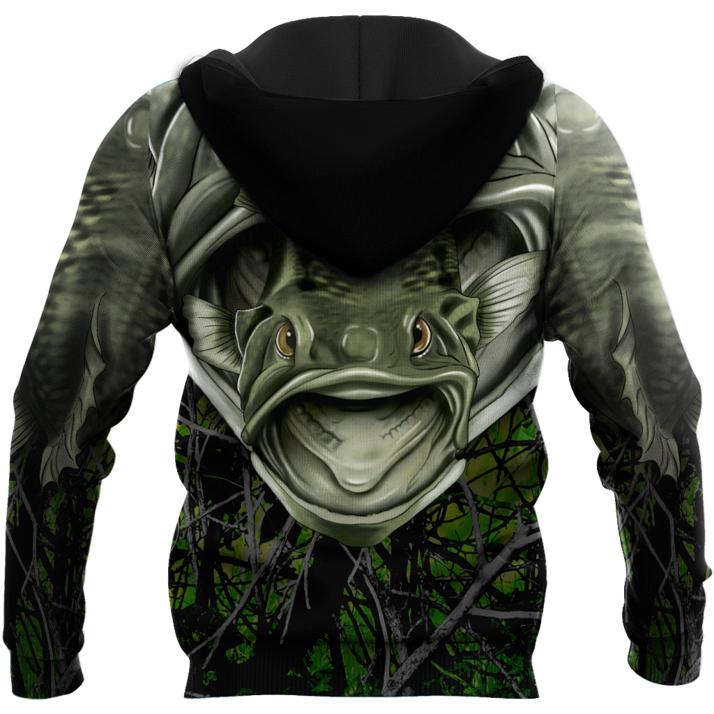 Largemouth Fishing Badass camo Cover 3d print shirts