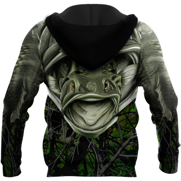 Largemouth Fishing Badass camo Cover 3d print shirts