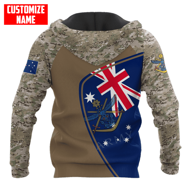 Custom name Anzac day Australia Army 3D printed shirts