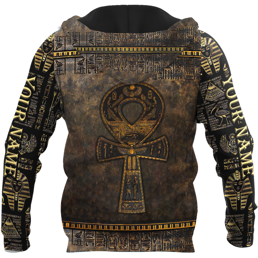 Custom name Pharaoh Ancient Egypt Ankh 3D design print shirts DQB22042103