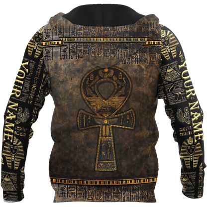 Custom name Pharaoh Ancient Egypt Ankh 3D design print shirts DQB22042103