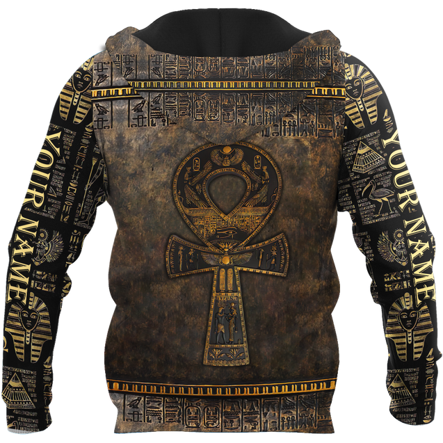 Custom name Pharaoh Ancient Egypt Ankh 3D design print shirts DQB22042103