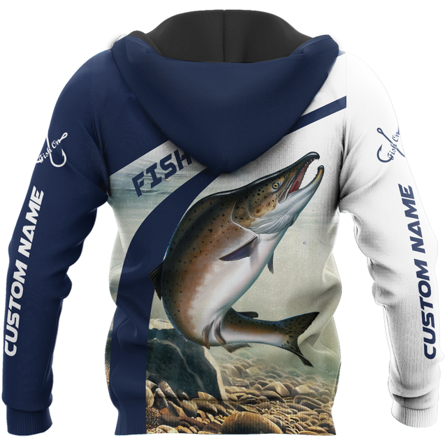 Custom name Trout-Salmon fishing design 3d print shirts