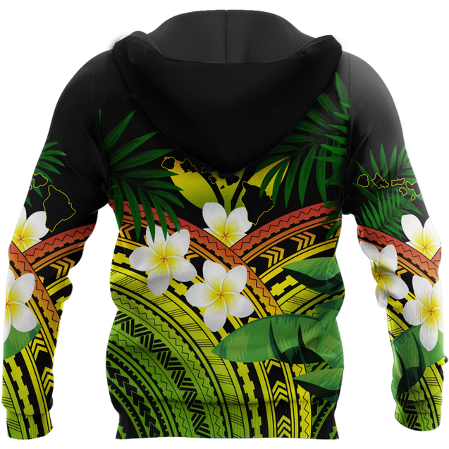 Polynesian Habiscus Kanaka Hawaii 3D Unisex Hoodie