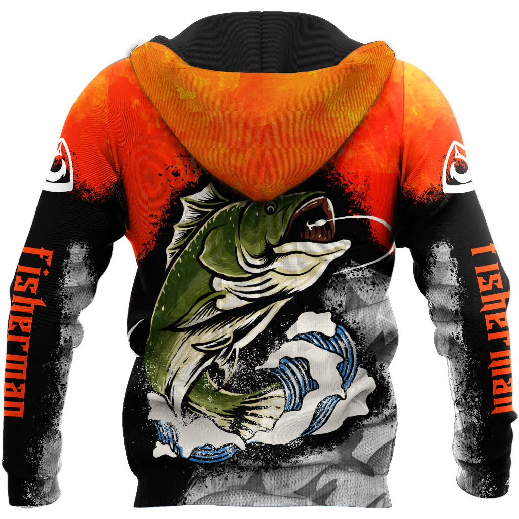Fisherman Big Game Fishing Orange 3d print shirts