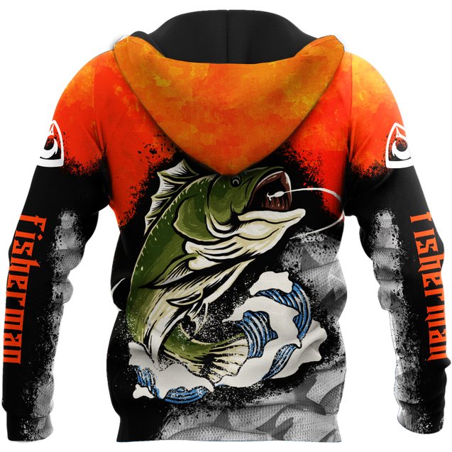 Fisherman Big Game Fishing Orange 3d print shirts