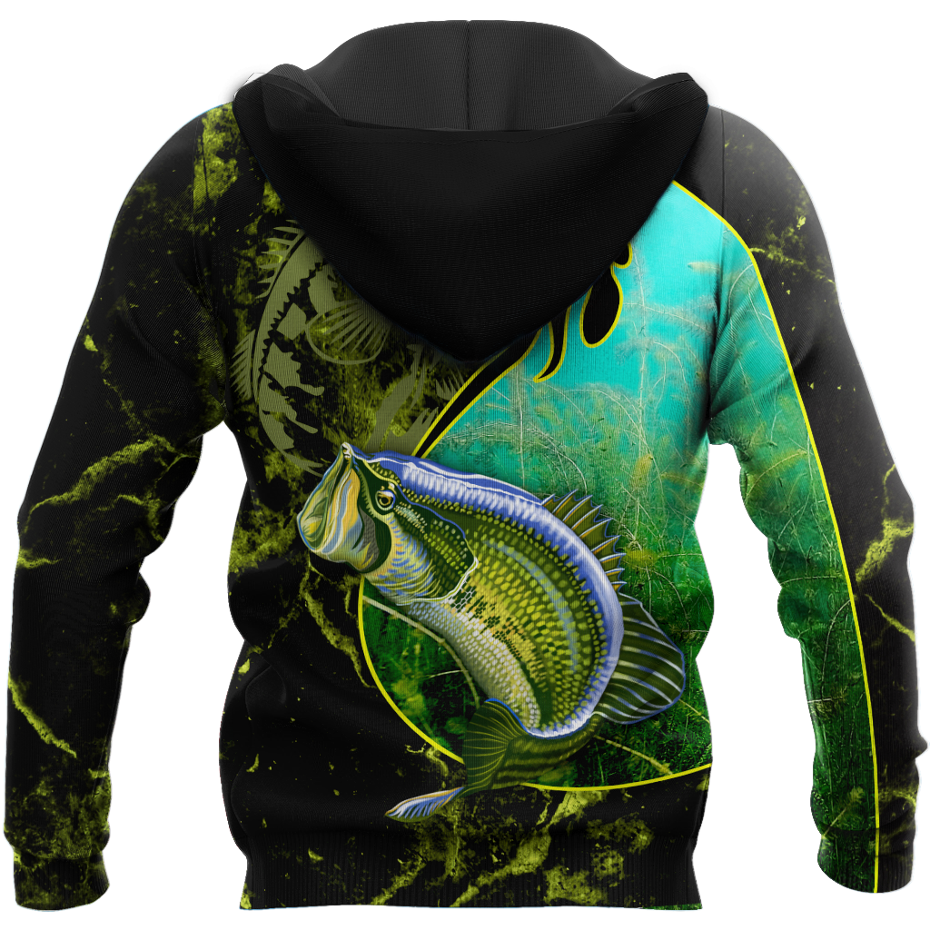 Bass fishing underwater Yinyang camo 3d print shirts
