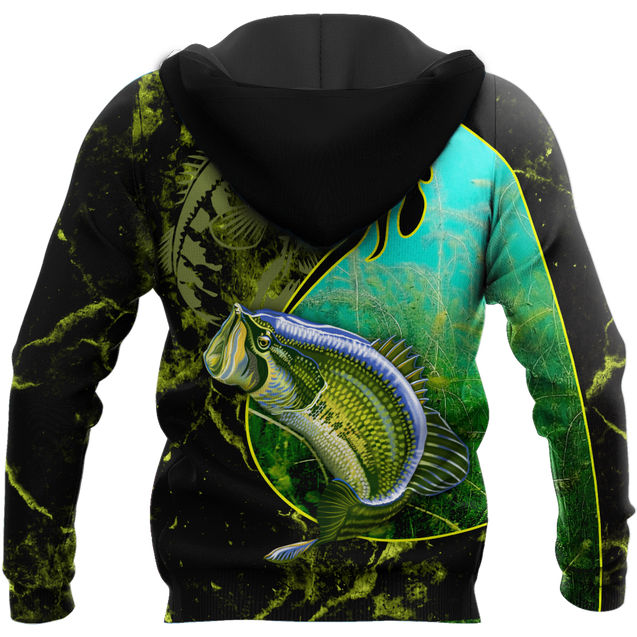 Bass fishing underwater Yinyang camo 3d print shirts