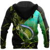 Bass fishing underwater Yinyang camo 3d print shirts