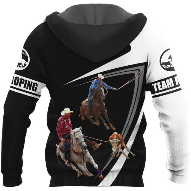 Personalized Name Bull Riding 3D All Over Printed Unisex Shirts Team Roping