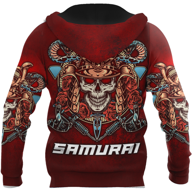 Premium Unisex All Over Printed Samurai Skull Shirts MEI