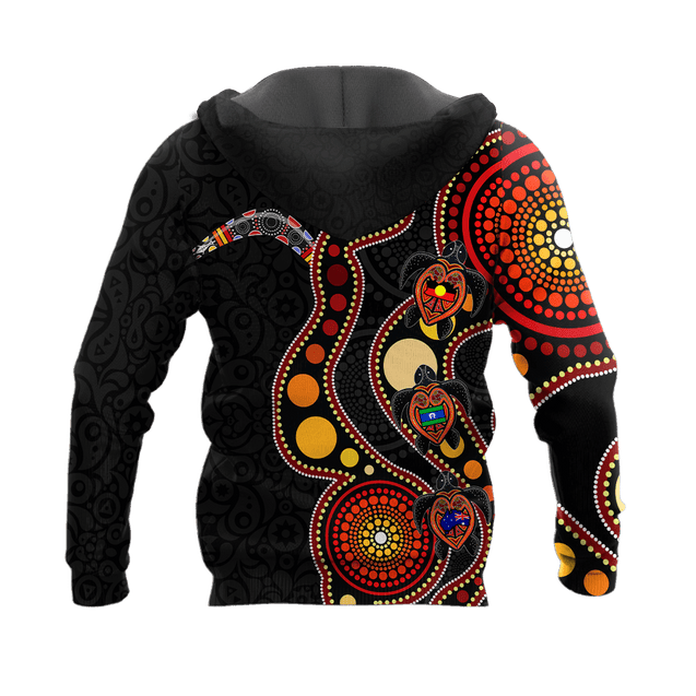 Custom name Aboriginal turtles circle dots 3D design printed shirts