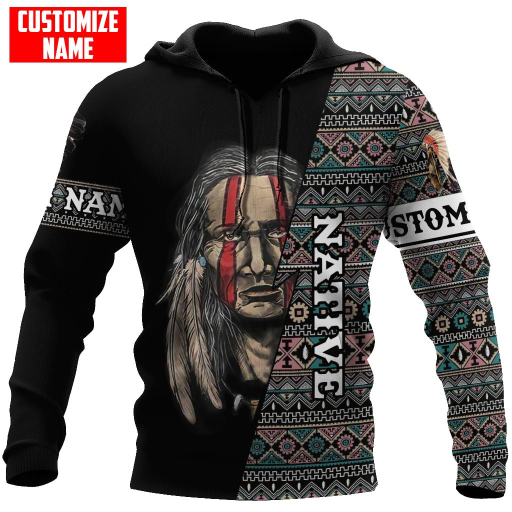 Customized Name Native American 3D All Over Printed Unisex Shirts