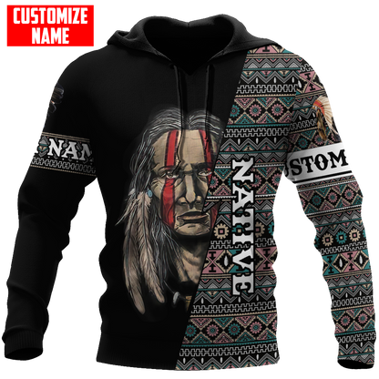 Customized Name Native American 3D All Over Printed Unisex Shirts