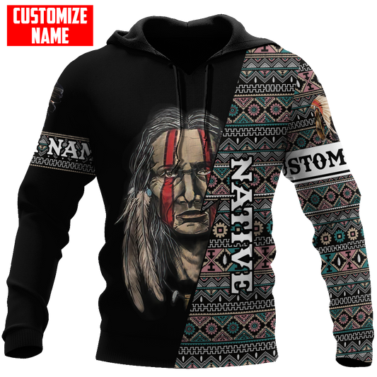 Customized Name Native American 3D All Over Printed Unisex Shirts