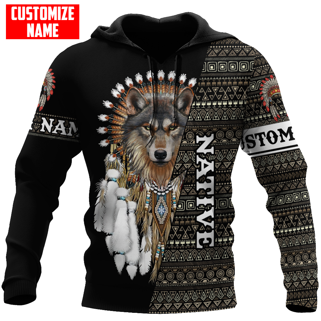 Customized Name Native American 3D All Over Printed Unisex Shirts