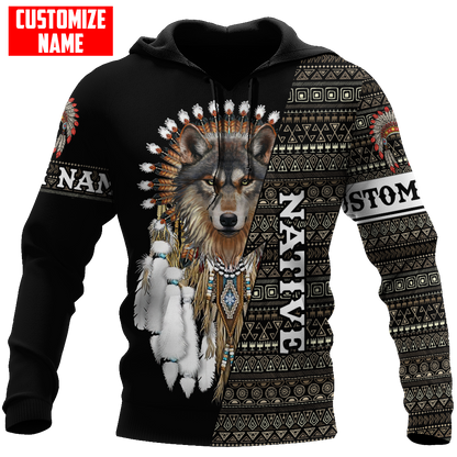 Customized Name Native American 3D All Over Printed Unisex Shirts