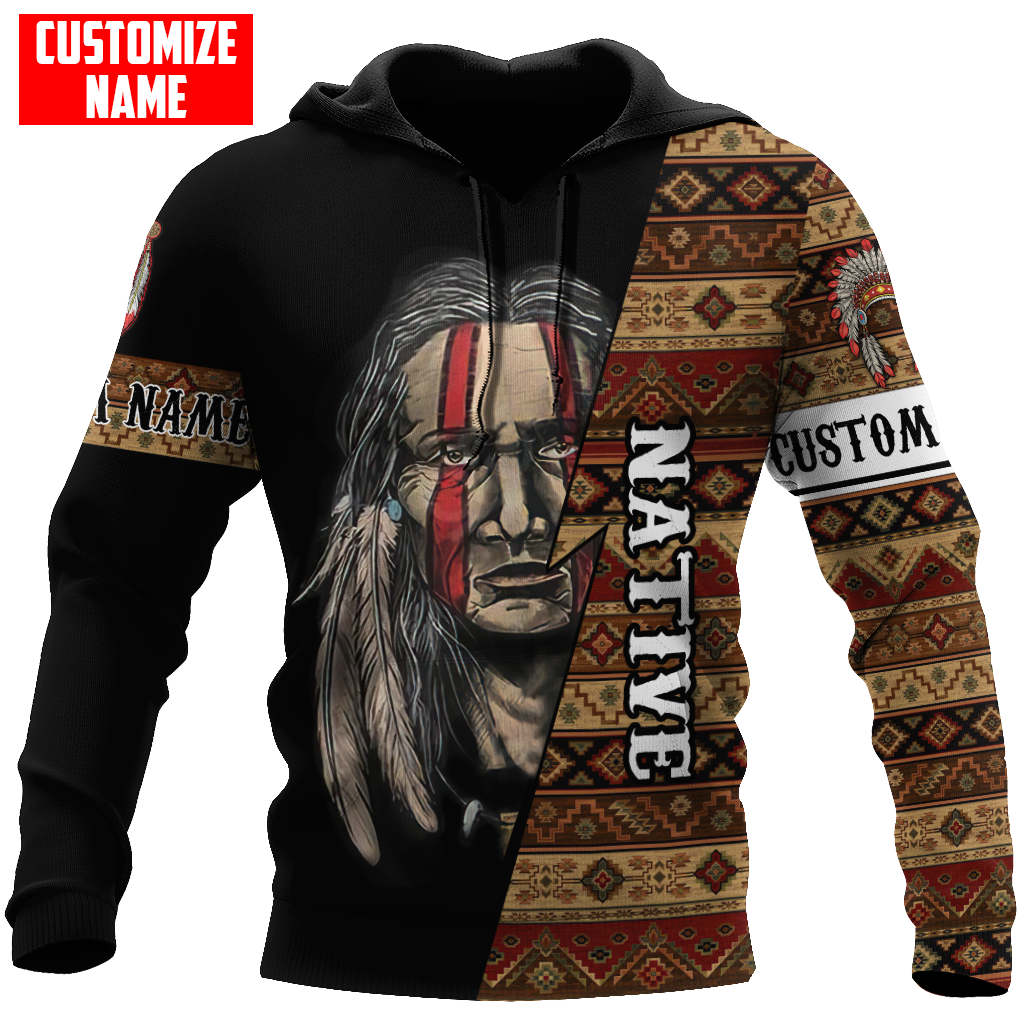 Customized name Native American 3D All Over Printed Unisex Shirts