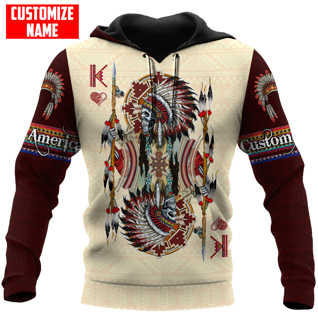 Customized name Native American 3D All Over Printed Unisex Shirts