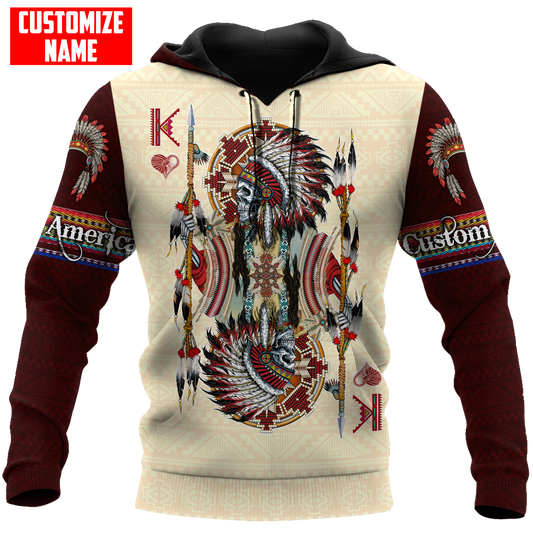 Customized name Native American 3D All Over Printed Unisex Shirts