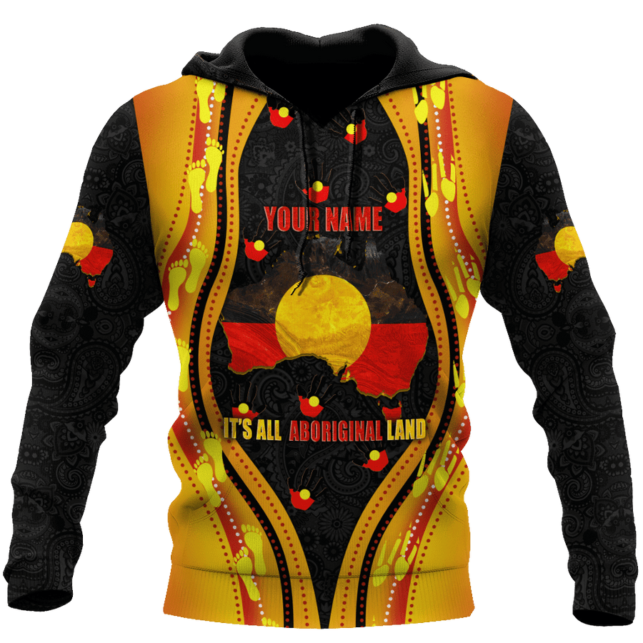 Custom name Proud to be Aboriginal Golden style Combo Hoodie And Sweatpant