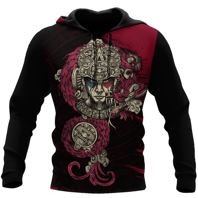 Aztec Warrior 3D All Over Printed Unisex Hoodie no2