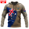 Custom name Anzac day Australia Army 3D printed shirts