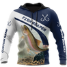 Custom name Rainbow Trout fishing design 3d print shirts