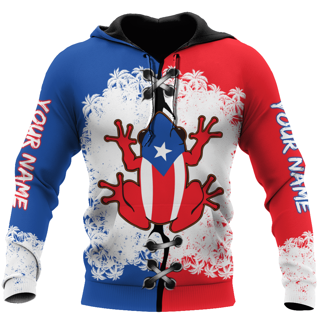 Customize Name Puerto Rico 3D All Over Printed Unisex Shirts