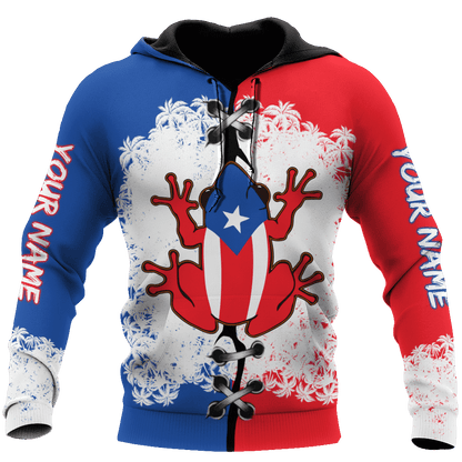Customize Name Puerto Rico 3D All Over Printed Unisex Shirts