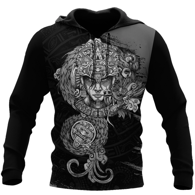 Aztec Warrior 3D All Over Printed Unisex Hoodie no1