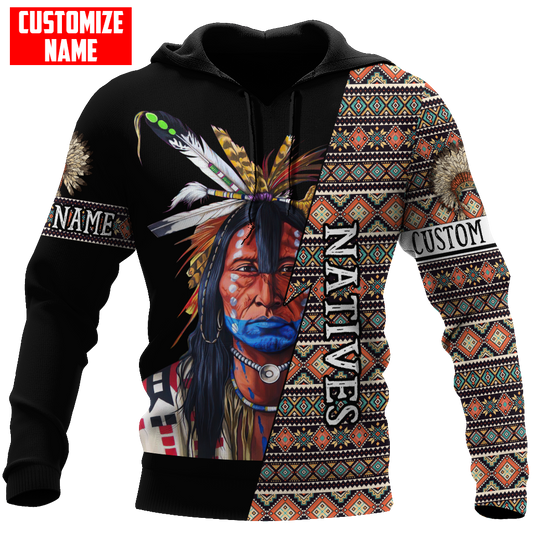 Customized Name Native American 3D All Over Printed Unisex Shirts