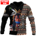 Customized Name Native American 3D All Over Printed Unisex Shirts