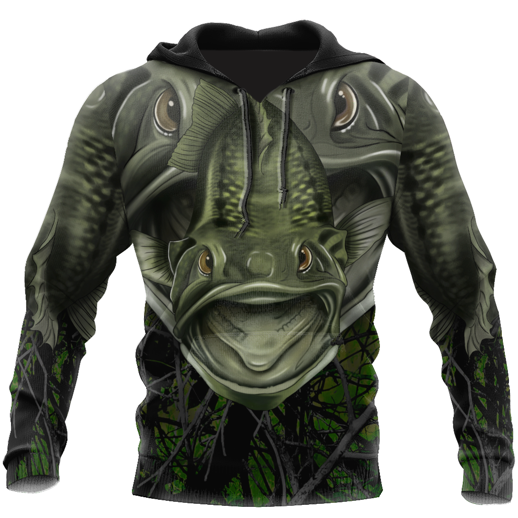 Largemouth Fishing Badass camo Cover 3d print shirts