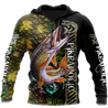 Fishaholic Northern Pike Fishing camo unisex 3d all over printed shirts