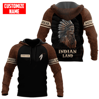 Customized name Native American 3D All Over Printed Unisex Shirts
