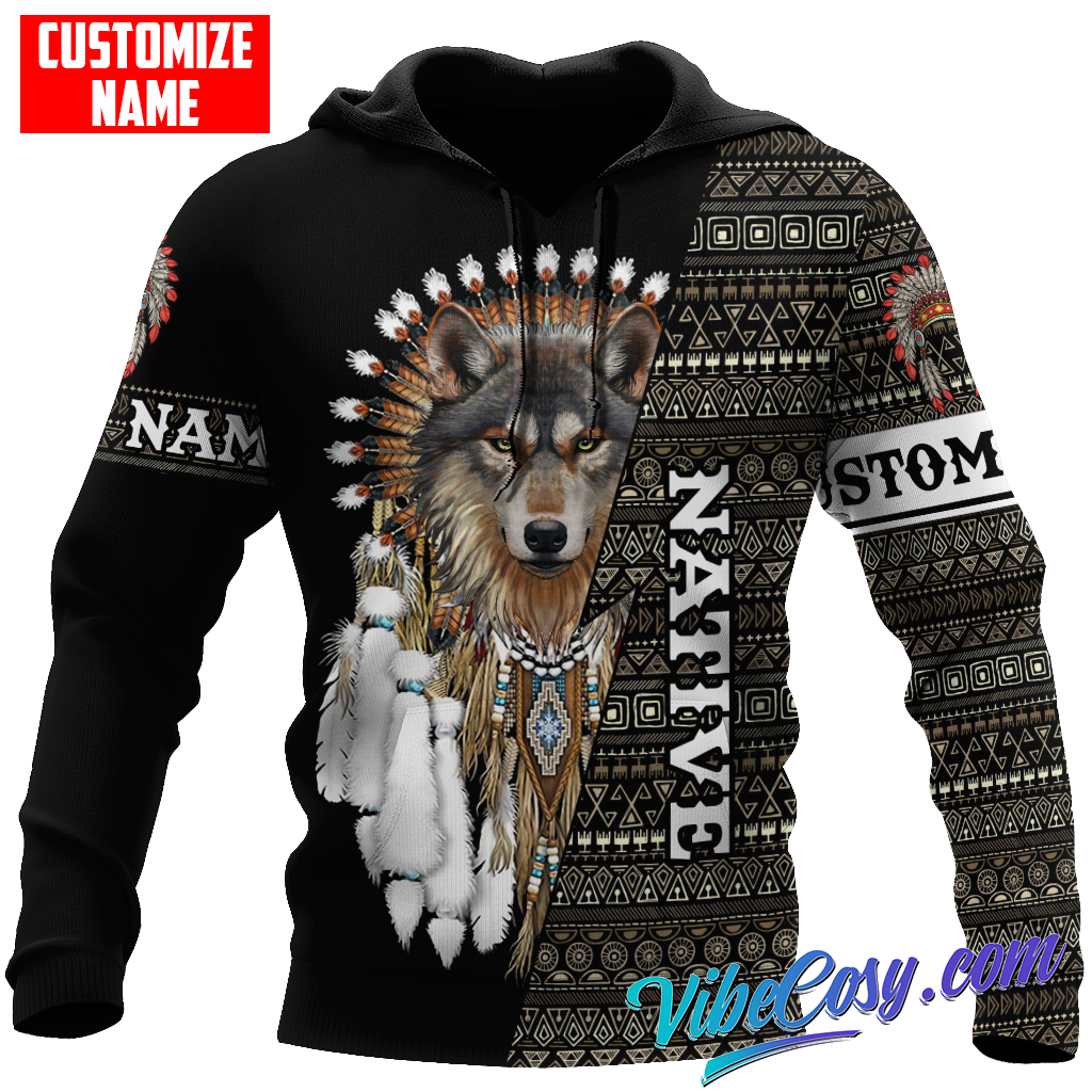 Customized Name Native American 3D All Over Printed Unisex Shirts