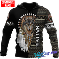 Customized Name Native American 3D All Over Printed Unisex Shirts