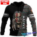 Customized Name Native American 3D All Over Printed Unisex Shirts