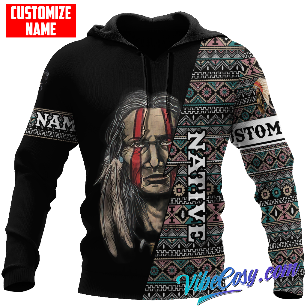 Customized Name Native American 3D All Over Printed Unisex Shirts