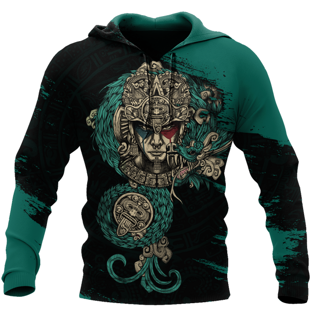 Aztec Warrior 3D All Over Printed Unisex Hoodie no3